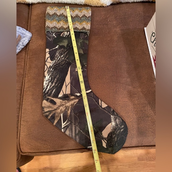 Two Christmas Stockings camo& one snow boot design excellent condition - Picture 5 of 6